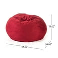 thumbnail image 3 of GDF Studio Kelsey Faux Suede 5 Foot Bean Bag Lounge Chair, 3 of 5