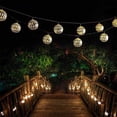 thumbnail image 5 of Luces de cadena, impermeables 40 LED Metal Goble Lantern Luces de hadas solares con 8 modos de iluminación ambiental para jardín Fiesta de bodas Decoraciones navideñas Ormromra LN-2324, 5 of 5