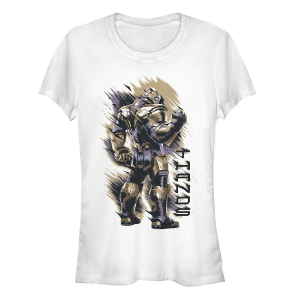 Junior's Marvel Avengers: Endgame Thanos Dust Storm Graphic Tee White Large