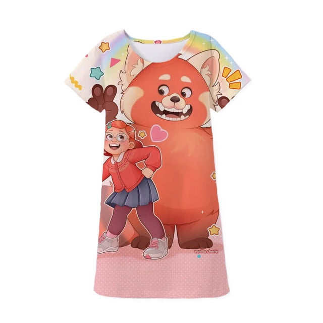 Vestido para niñas de 2 a 7 años, falda para el sol, falda de princesa para la playa de verano, ropa roja para niños, vestido informal para niñas, 9T-10T Gao Jinjia LED
