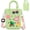 Apple Green, variant on Mini Beach Tote Bag, Cute Summer Tote for Women & Little Girls with 20 Charms, Adjustable Shoulder Strap Casual Travel Beach Bag
