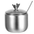thumbnail image 4 of 1 Set Of Sugar Container with Spoon Stainless Steel Sugar Jar Set Sugar Container with Lid Kitchen Condiment Bowl Sugar Jar with Lid and Spoon Stainless Steel Seasoning Jar, 4 of 7