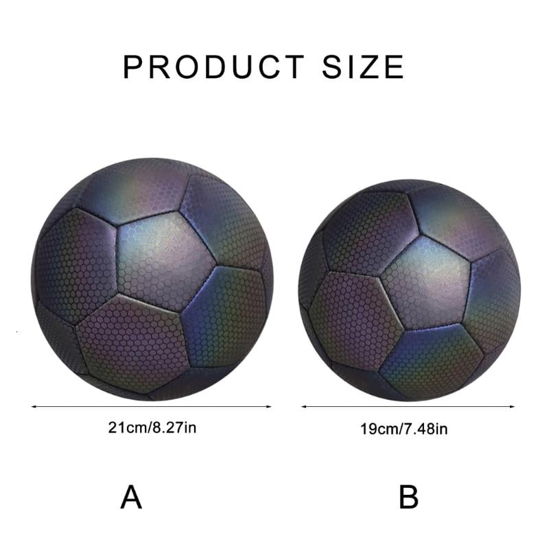CEORPER Soccer Balls Reflective Soccer Balls Size 4, 5 Glowing Football Indoor Outdoor
