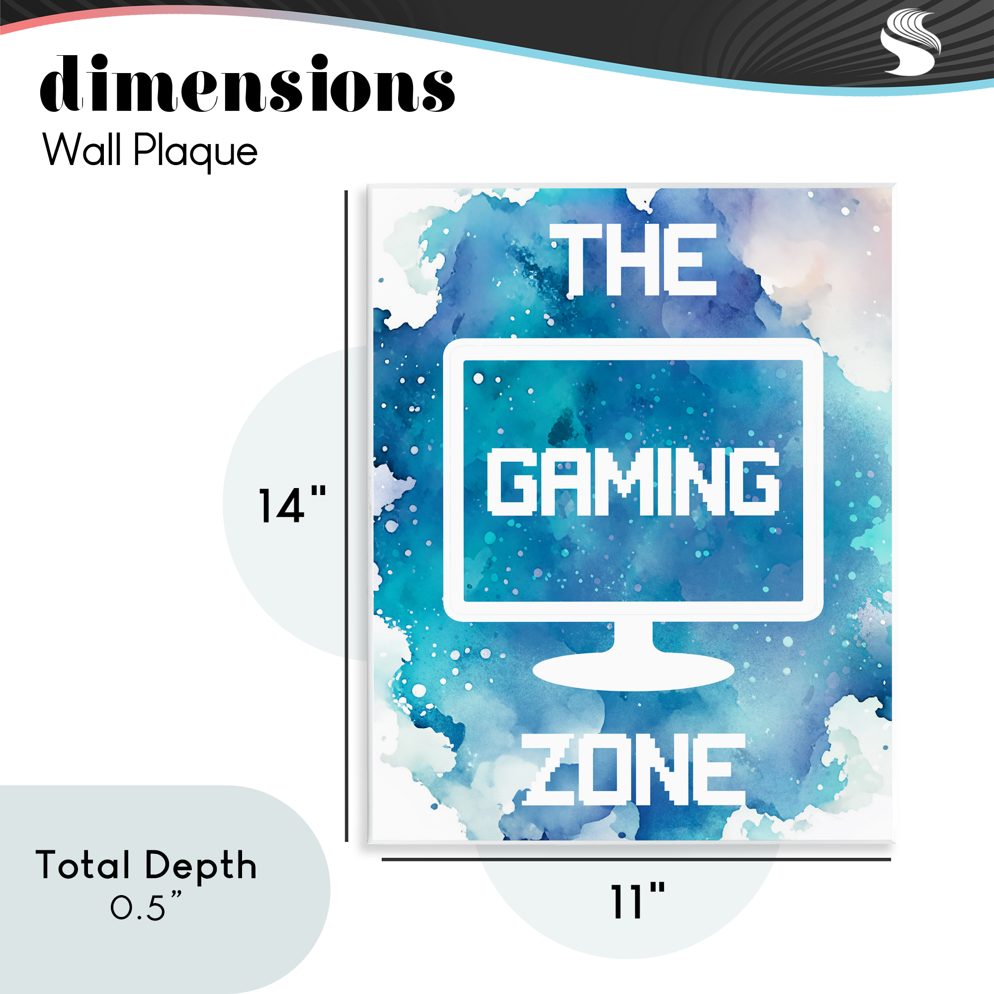 Gaming Zone Moniter Wall Plaque Art, design by Marcus Prime