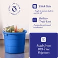 thumbnail image 3 of Homz 17-Gallon Indoor Outdoor Storage Bucket with Handles, Blue (4 Pack), 3 of 9