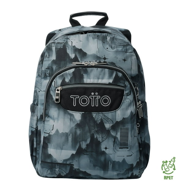 TOTTO Mochila Escolar Grande para Niño Porta Laptop 14 Repelente a Líquidos | 20 L ACUARELA