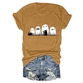 thumbnail image 4 of Yuncity Halloween Shirts For Women Ghosts Graphic Print Tees Summer Crew Neck Short Sleeve Casual Stylish Outdoor Athletic Tops Size M Yellow, 4 of 5