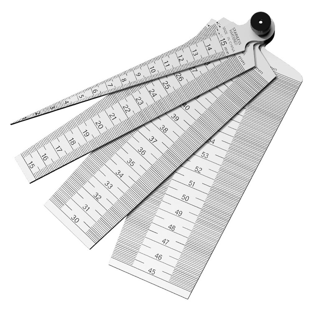 1-60mm Steel Metric Taper Gauge Aperture Scale Wedge Feeler 4 In 1 Gap Ruler
