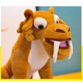 thumbnail image 3 of 7.87-Inch Saber-Toothed Tiger Cute Animal Plush Stuffed Animal Plush Toys Home Travel Companion, 3 of 7