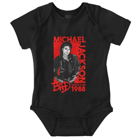 Michael Jackson Bad World Your 1988 Romper Boys or Girls Infant Baby Brisco Brands NB