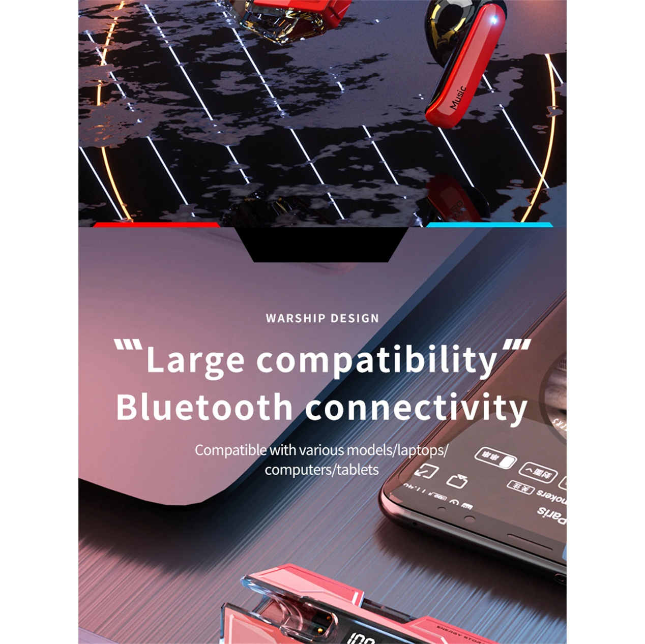 UBABAI G20 Wireless Earphones TWS Bluetooth Touch Earphones Sports Stereo Gaming Headset with Microphone