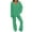 Green, variant on Lindreshi 2 Piece Lounge Set for Women Women Two Piece Outfits Long Sleeve Solid Color Tops with High Waist Pants Baggy Warm Pajama Sets