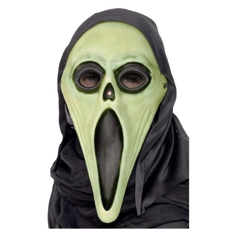 Glow In The Dark Screamer Mask Adult White Glow In The Dark Screamer Mask Adult White