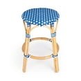 thumbnail image 6 of Butler Tobias Blue & White Rattan Counter Stool, 6 of 9