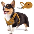 thumbnail image 1 of Arnés para perros de tela de gamuza suave al tacto, chaleco para mascotas, arnés reflectante ajustable que no tira para cachorros, perros pequeños y medianos, 1 of 8