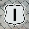 thumbnail image 5 of Letter I (2 Pack) 12 inch X 12 inch Shield Shaped Commercial Grade Plastic Signs Weather Resistant Made in the USA, 5 of 6