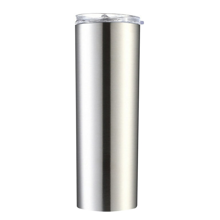 Aspire 20 oz. Stainless Steel Skinny Tumbler, Double Wall Vacuum Insulated  Slim Tumbler with Lid-Silver-20oz