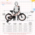thumbnail image 4 of Costway 16 Inch Kids Bike Toddler Bicycle with Training Wheels, Dual Brakes, Adjustable Seat Pink, 4 of 11