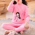 thumbnail image 4 of XASZHN Little Boys Girls Kids Cartoon Bunny Crewneck Pajamas Long Sleeve Pj's Toddler Clothes Sleepwear Pink 4-5 Years, 4 of 4