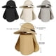 thumbnail image 2 of Sombrero Sol Desmontable Pesca Gorra de protección transpirable Ala ancha para viajes Negro, 2 of 5