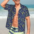 thumbnail image 5 of Picia Uncaria Flower Gentle Cotton Regular Fit Short Sleeve Casual Hawaiian Shirt for Men-XX-Large, 5 of 9