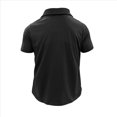 thumbnail image 4 of Camisetas de Corta para Hombre, Informales, Absorbentes de Humedad, de Golf, Ajustadas, Básicas, con Bolsillo. Negro XXL, 4 of 7