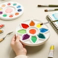 thumbnail image 4 of 17-Well Paint Palette Porcelain Paint Palette Ceramic Tray Artist Watercolor Mixing Palette for Acrylic Oil Painting, Watercolor, Gouache Painting, Round, 4 of 10