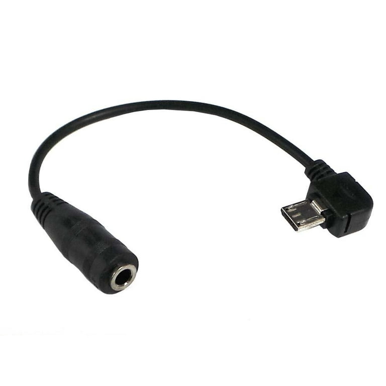 Universal Micro Interface To 3.5mm Plug Earphone Adapter Black -