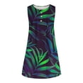 thumbnail image 4 of Mefallenssiah Robes d'Été pour Femmes 2023 Col Rond Imprimé Sans Manches Robes Tuniques Grande Taille Robes T-Shirt, 4 of 5