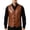 Brown, variant on StSilkitty Mens Leather Vest Sleeveless V Neck Button down Waistcoat with Pockets Fall Winter Lightweight Fashion Outerwear