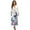 Butterfly Flower, variant on Sunflower Printed Dresses for Women Long Sleeve A Line Dress V Neck Midi Dresses Wedding Guest Holiday Beach Long Dress, M