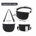 thumbnail image 3 of Quilted Crossbody Bags for Women Puffer Fanny Pack Sling Bag Puffy Chest Belt Bum Waist Crossbody Purse Bags Quilted Shoulder Bag for Women, 3 of 4