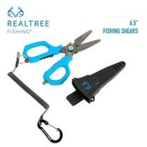 Realtree Fishing 6.5-inch Compact Shears with Protective Sheath Stainless Steel Blue