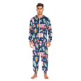 thumbnail image 3 of FORMRS Onesies Pajama for Adults Unisex Hoodie Winter Jumpsuit One Piece Sleepwear, Sizes S-2XL, Pink Cartoon Truck Pattern, 3 of 7