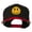 Black Red, variant on Smile Face Embroidered Two Tone Cap - Natural Black OSFM