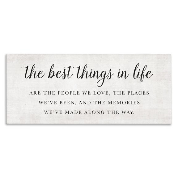 Stupell Industries Farmhouse Best Things In Life Uplifting Canvas Art, 24 x 10, by Natalie Carpentieri