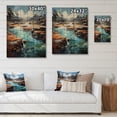 thumbnail image 4 of Designart "Geyser Erupting Azure Collage I" Landscape & Nature Print on Natural Pine Wood, 4 of 5