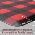 thumbnail image 2 of Carvapet Anti-Fatigue Floor Mat Cushioned Kitchen Comfort Mat, Waterproof Non-Slip Standing Desk Foam Mats and Rugs, Red and Black, 17.3"x60", 2 of 7