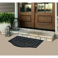 thumbnail image 3 of A1HC Outdoor Doormat, Heavy-Duty Natural Rubber with Drainable Paisley Design, Anti-Fatigue Shoe Scraper, 24" x 39", Black, 3 of 7
