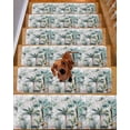 thumbnail image 2 of Stair Treads for Wooden Steps, Summer Palm Trees Peel and Stick Stair Treads with Reusable Adhesive, Botanical Tropical Leaves Non Slip Indoor Stairs Runner Rugs Mats for Elders Dogs 8"x30" 15PCS, 2 of 7