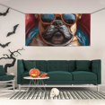 thumbnail image 2 of Lsque French Bulldog In Sunglasses Pattern Party Banner, Festive Banner , Holiday Celebrations and Events for Carnival Birthday Party Festival Decorations-Medium, 2 of 8