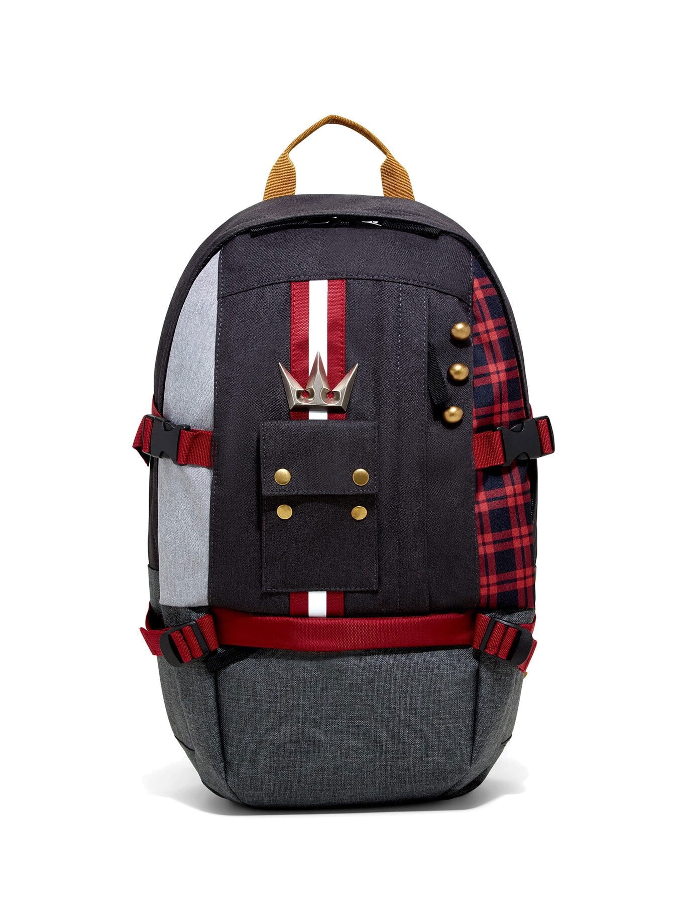 Kingdom Hearts Backpack Navy Blue and Grey Gamer Backpack Red 
