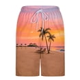 thumbnail image 6 of Erwazi Mens Swim Trunks Printed Drawstring Waist Layer Lining Breathable Quick Dry Practical Summer Swimwear Shorts with Pocket, 6 of 7