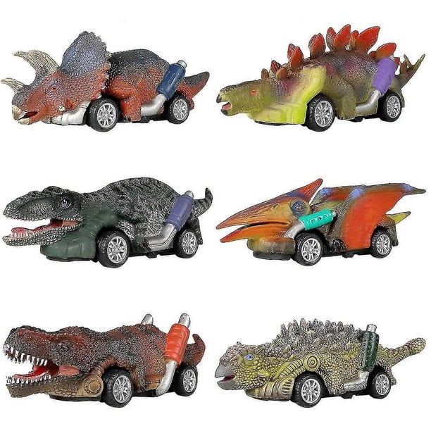 Dinosaur Toy Pull Back Cars, 6 Pack Dino Toys For 3 Year Old Boys And Toddlers, Boy Toys Age 3,4,5 And Up, Pull Back Toy Cars, Dinosaur Games With T-r