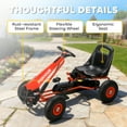 thumbnail image 6 of Qaba Pedal Go Kart for Kids, Go Cart with Adjustable Seat, EVA Wheels, for Boys & Girls Aged 3-8 Years Old, Red, 6 of 9