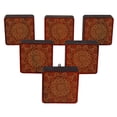 thumbnail image 1 of IBA Indianbeautifulart Boutons Rouges Gravés Boutons de Meubles Poignée de Tiroir d'Armoire Pack 10, 1 of 3
