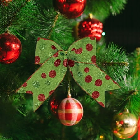 CBHVNT 2 Packs Of Christmas Bows Composite Non Woven Brushed Christmas Holiday Decoration Props Bows Christmas Tree Decorations- A- Christmas Decorations Savings Under 