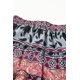 thumbnail image 3 of ABPHQTO Falda con gradas altas y bajas con estampado bohemio multicolor para mujer, 3 of 5