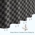 thumbnail image 6 of Gray and Black Checkerboard Pattern Shower Curtain 72"x84" ,Bathroom Decorative Shower Curtains Set with 12 Hooks,Modern Waterproof Washable Shower Curtain, 6 of 6