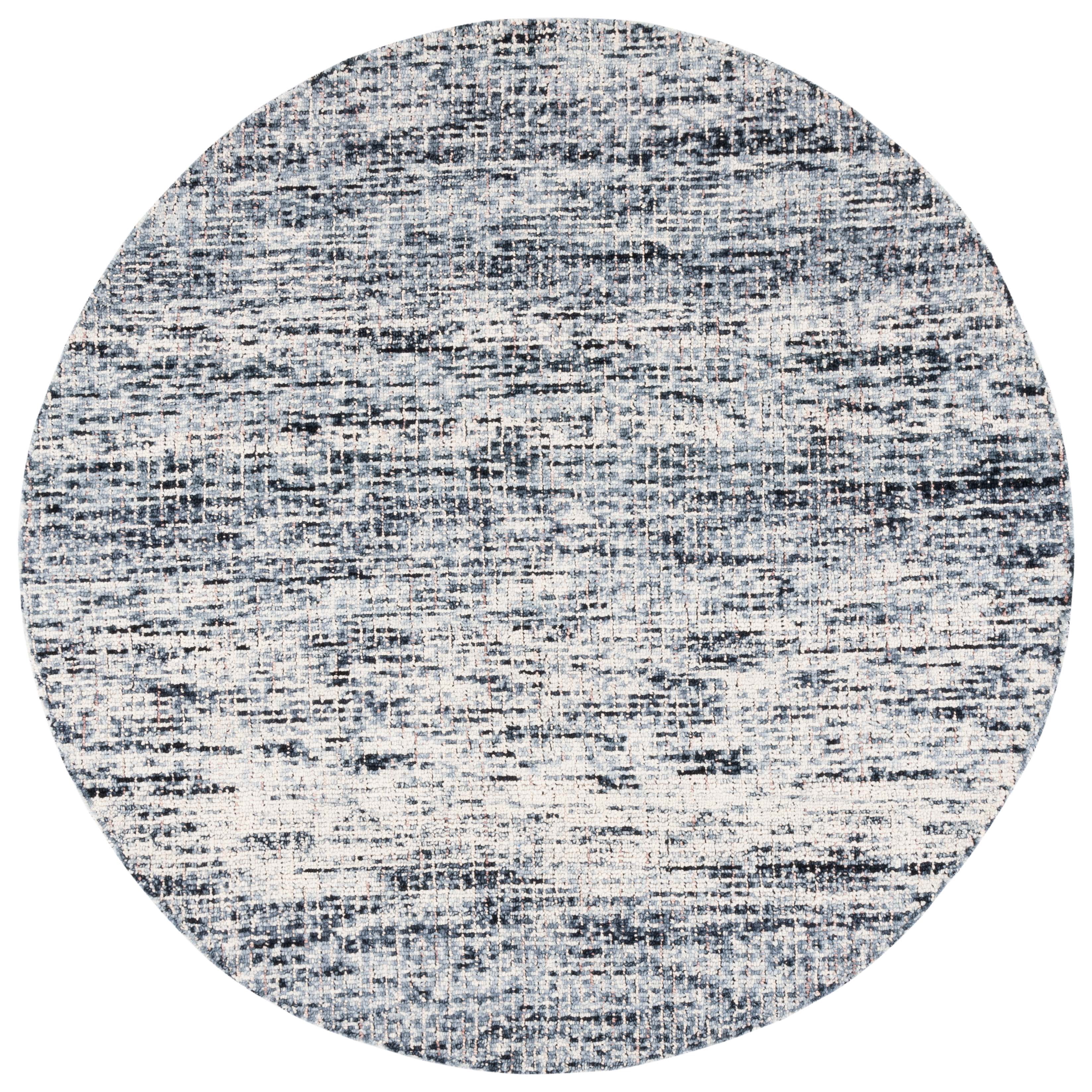SAFAVIEH Abstract Signe Abstract Area Rug, Black/Beige, 6' x 6' Round